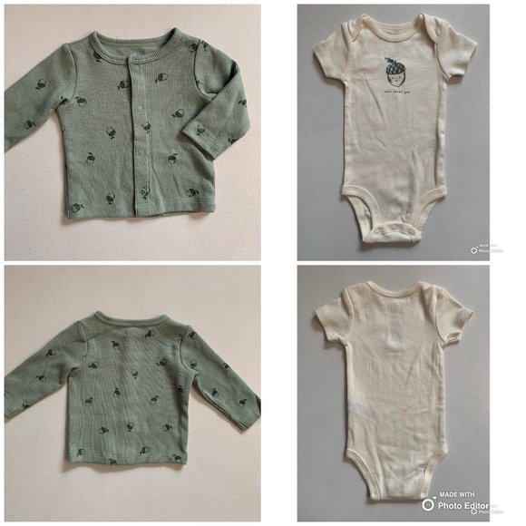 🍉3/$15🍉 Carter’s Just One You Bodysuit & Sweater Set “Nuts About You” 3M - Picture 1 of 14